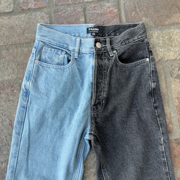 Playboy Pacsun Two Tone Jeans Denim Fall Mid Rise Cotton - Picture 3 of 9